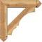 Ekena Millwork Balboa Arts and Crafts Rough Sawn Bracket w/ Offset Brace, Western Red Cedar, 6"W x 24"D x 24"H BKT0604X24X24BOA03RWR - alternate 2